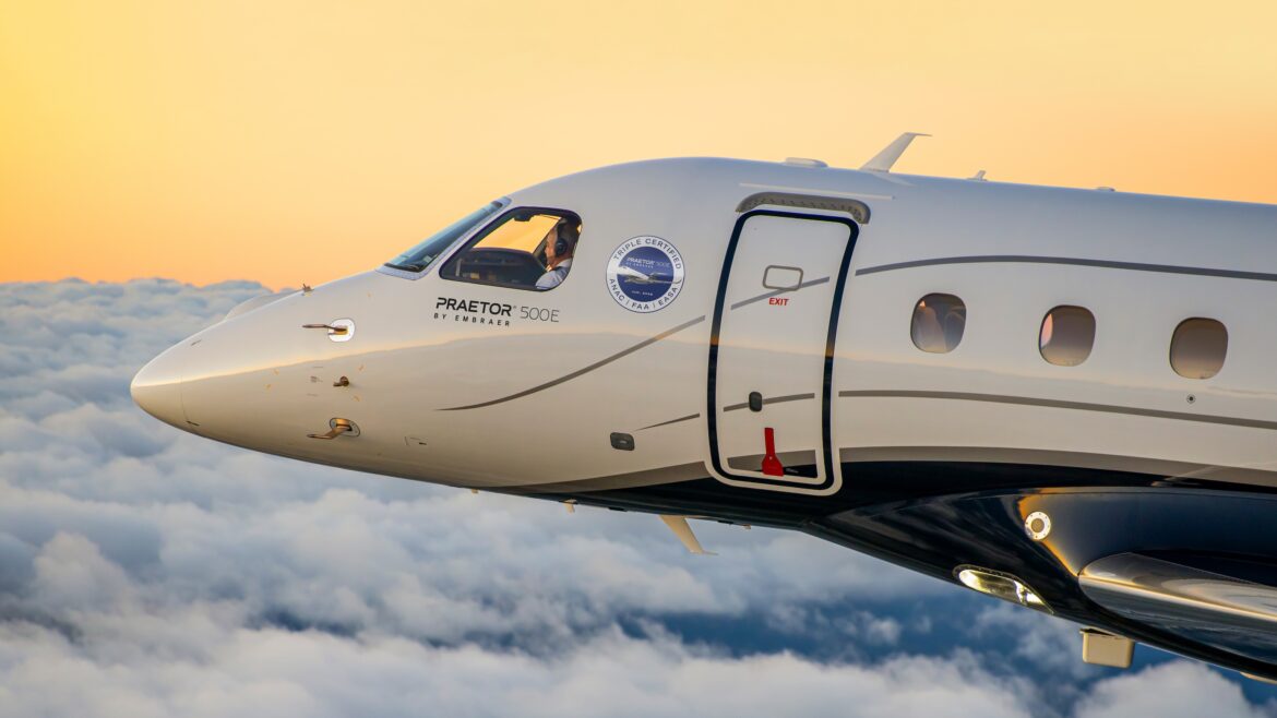 Embraer Praetor 500E, Praetor 500E certification, Praetor 500E ANAC FAA EASA, Embraer business jets, Praetor 500E range, Embraer Executive Jets, Praetor 500E avionics, Praetor 500E fly by wire, midsize business jet, Praetor 500E 2029 deliveries,