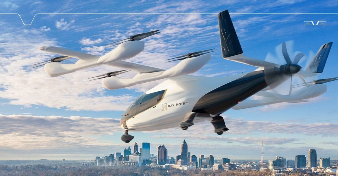 Eve Air Mobility eVTOL order, Shearwater Global Capital, Eve eVTOL aircraft, Bay Point aviation finance, Eve Air Mobility aircraft order, advanced air mobility financing, eVTOL leasing solutions, Eve electric aircraft, sustainable aviation finance, advanced air mobility market, aviation magazines in middle east, aerospace magazine in middle east, mro magazine in middle east, defence magazines in middle east, business aviation magazines in middle east,