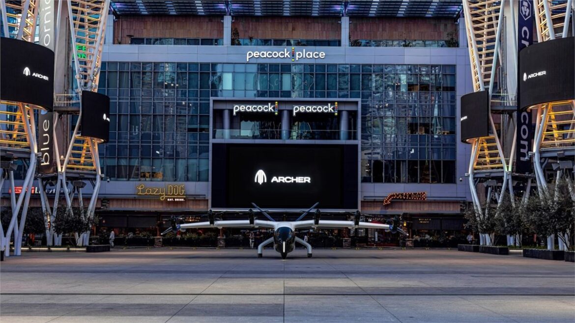 Archer Aviation L.A. LIVE, Archer vertiport Los Angeles, L.A. LIVE vertiport, Archer Midnight Los Angeles, electric air taxi Los Angeles, Archer LA28 Games, urban air mobility Los Angeles, Archer air taxi network, downtown Los Angeles vertiport, BETA electric aviation chargers,