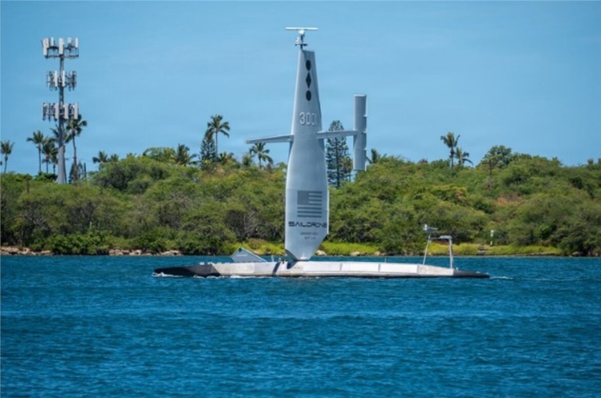 Lockheed Martin Saildrone, Saildrone Surveyor, unmanned surface vessel, USV missile launch, JAGM missile, ARES fire control system, RIMPAC 2026, autonomous naval systems, maritime electronic warfare, Saildrone Spectre