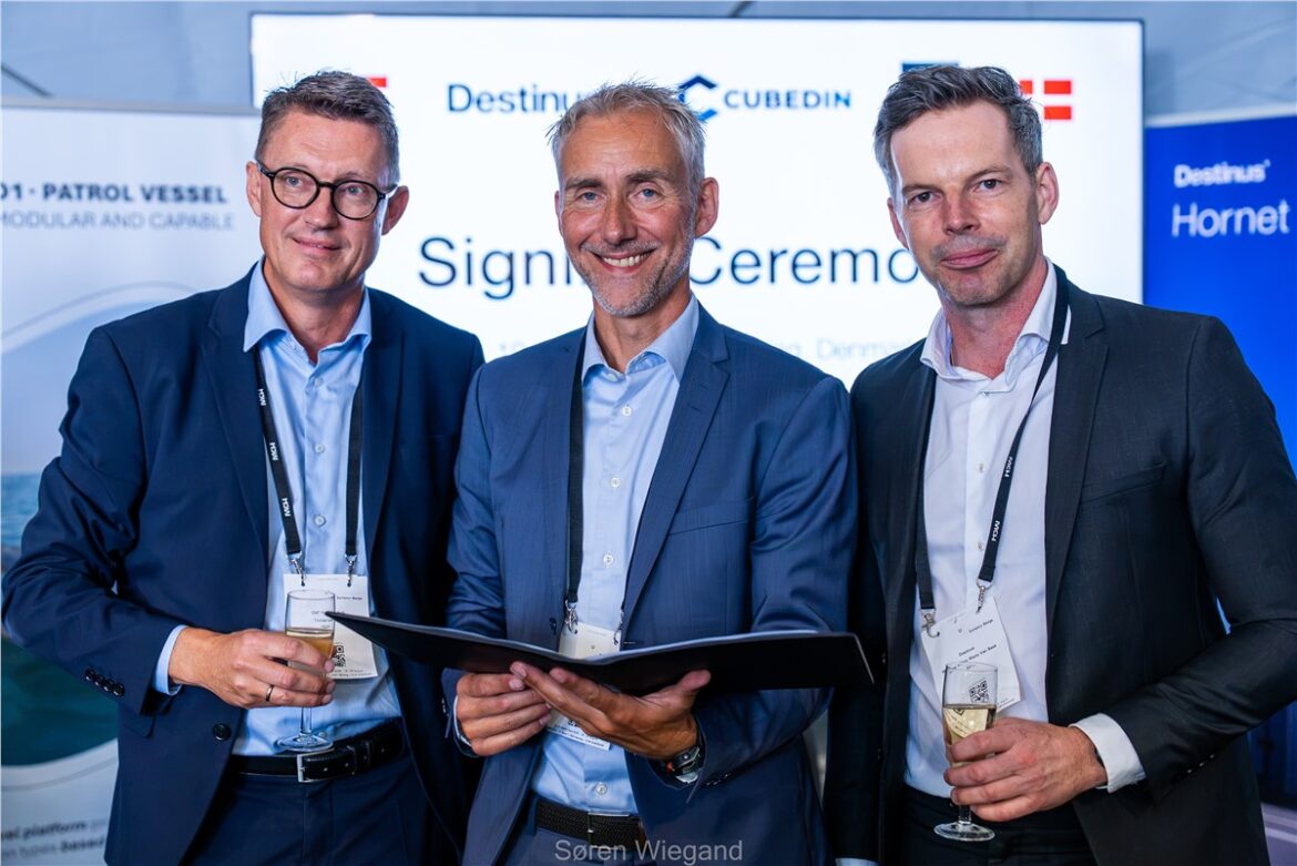 Destinus Hornet interceptor, CUBEDIN naval systems, OMT Group naval engineering, naval counter-UAS, Hornet counter-drone system, containerized naval interceptor, shipboard counter-UAS, modular naval defence, European naval systems, DALO Industry Days,