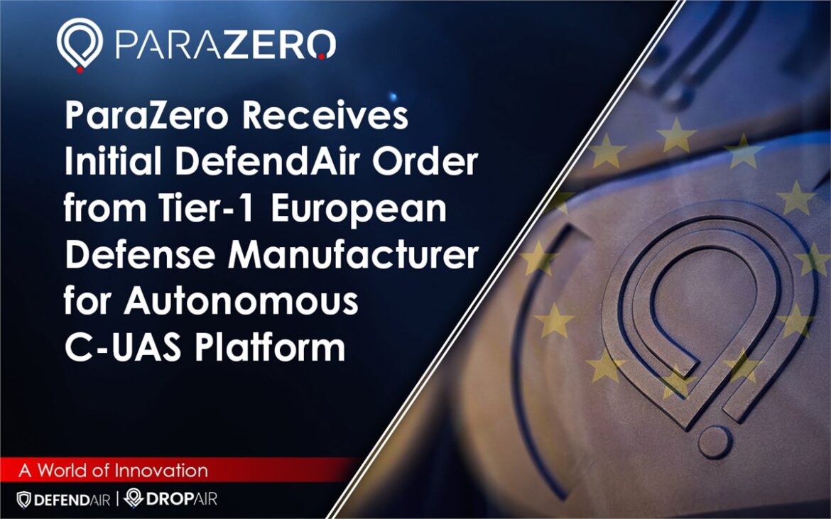 ParaZero DefendAir, DefendAir Net Pods, autonomous Counter-UAS, European defence manufacturer, counter-drone interception, net-based counter-UAS, autonomous drone defence, Counter-UAS technology, ParaZero Technologies, physical drone interception,